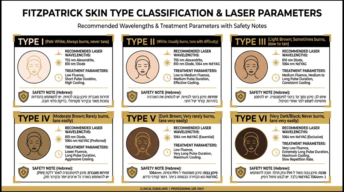 בחירת מכשירים לפי סוגי עור
